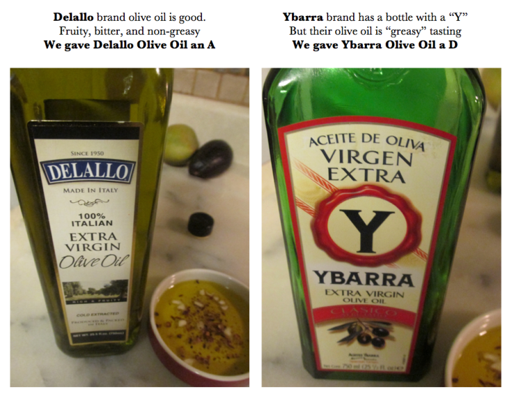 olive oil taste test ybarra and delallo- priorhouse 2014
