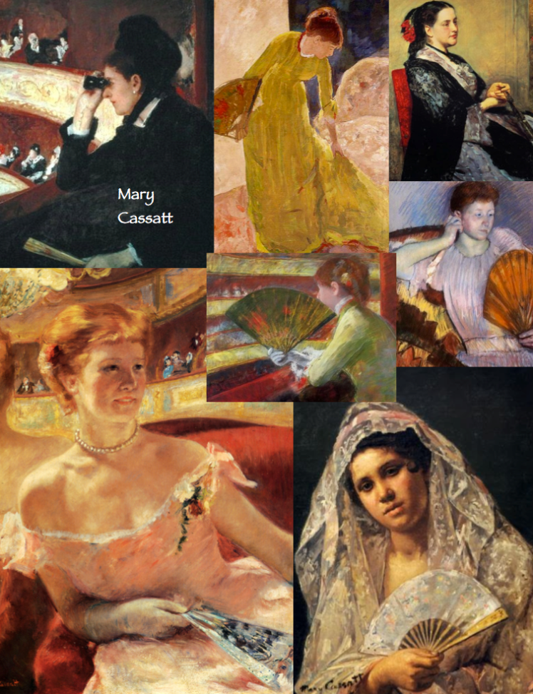 mary cassatt paintings of ladies with fans