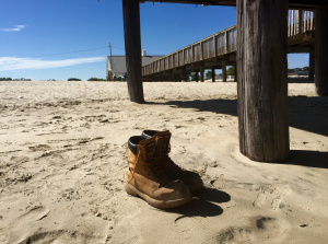 boots on beach